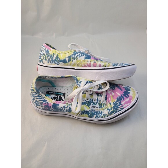 Vans ComfyCush Tie-Dye Sneakers 6.5 Women’s Old Skool Orchid Rainbow Shoes - Picture 5 of 8